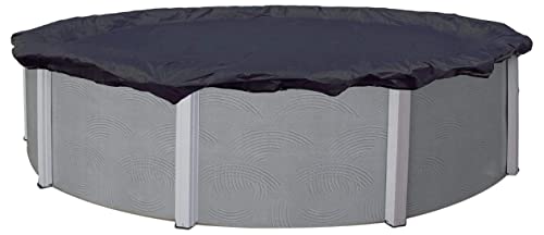 Winter Block Winter Pool Cover for Above Ground Pools, 12’ Ft., Round Winter Aboveground Pool Cover, 8-Year Warranty, Includes Winch and Cable, Superior Strength & Durability, UV Protected