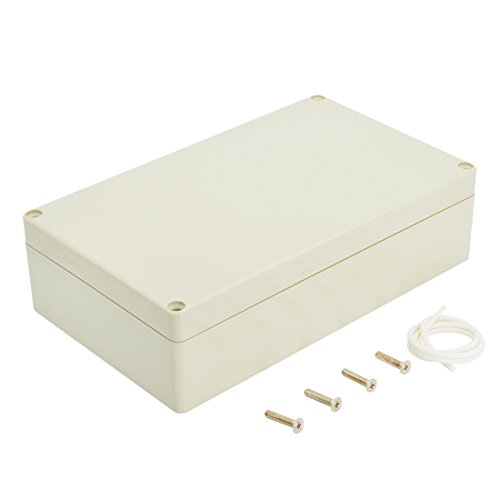 LeMotech Waterproof Dustproof IP65 ABS Plastic Junction Box Universal Electric Project Enclosure Pale Gray 7.9 x 4.7 x 2.2 inch (200 x 120 x 56 mm)