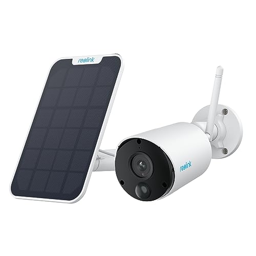 REOLINK 2K 3MP Solar Security Camera, Wireless Home Security Camera Outdoor Indoor, Night Vision, Human/Car Detection, 2.4G WiFi, Local Storage, No Monthly Fee, Support Home Hub, Argus Eco+Solar Panel