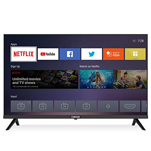 Caixun 32 Inch Smart TV - EC32S1N 720p Flat Screen LED Television Built-in HDMI, USB,Support Screen Cast Mirroring,WiFi (2021 Model 32' TV)