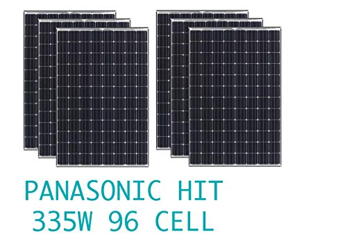 Treepublic High Efficiency Solar Panels Panasonic 335W Black on White | 96 Cell HIT+ Series Array PV Module 335 Watts 40MM Thick (12)