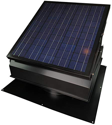 Remington Solar Builder Series 40 Watt Solar Attic Fan - Includes 110V Adapter for auto-Run Night time Operation
