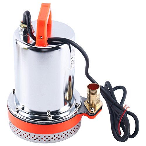Amarine Made DC 12V Farm & Ranch Solar Water Pump Submersible Well booster Pump 26ft Lift (Orange)