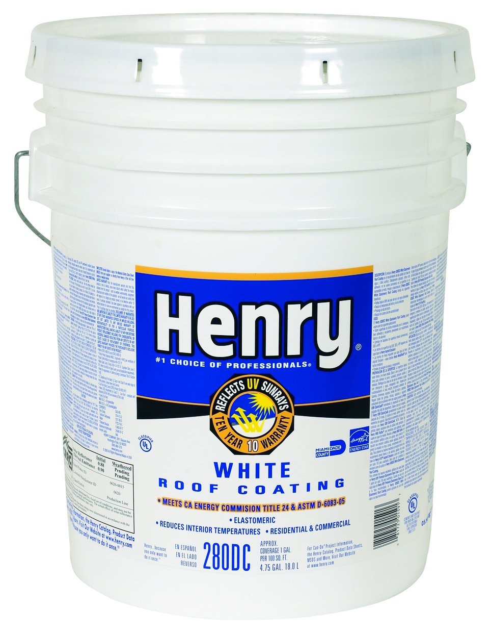 White Elastomeric Roof Coating 280DC