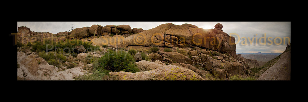 Before the storm, Superstition Wilderness (panorama).