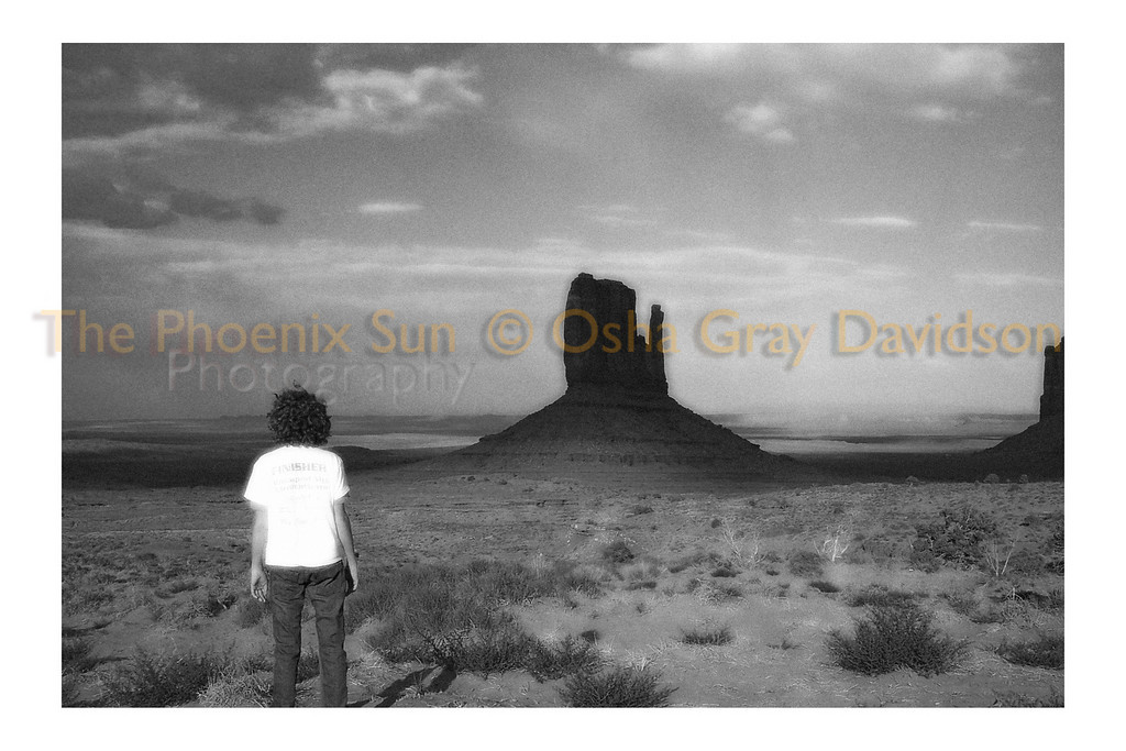 Liam, Monument Valley, Navajo Nation, b/w.
