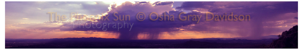 Monsoon over Phoenix (panorama).