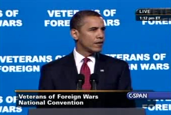 Pres. Obama at VFW National Convention 09
