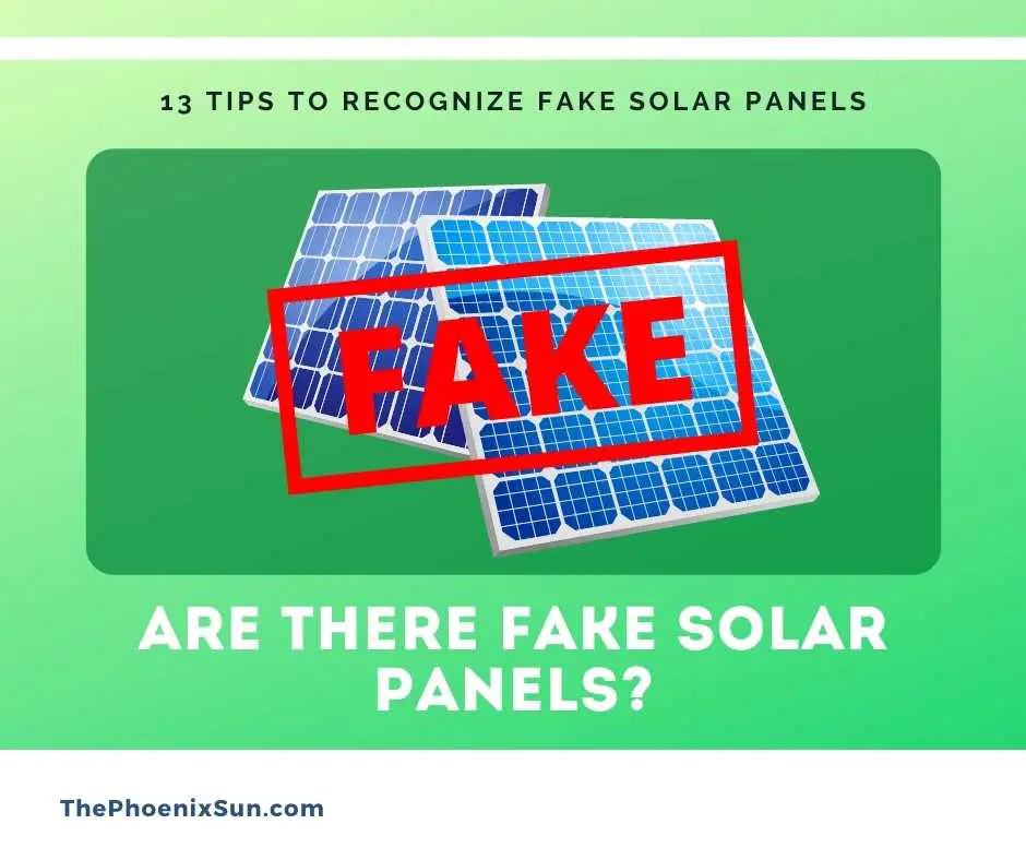 Are There Fake Solar Panels?