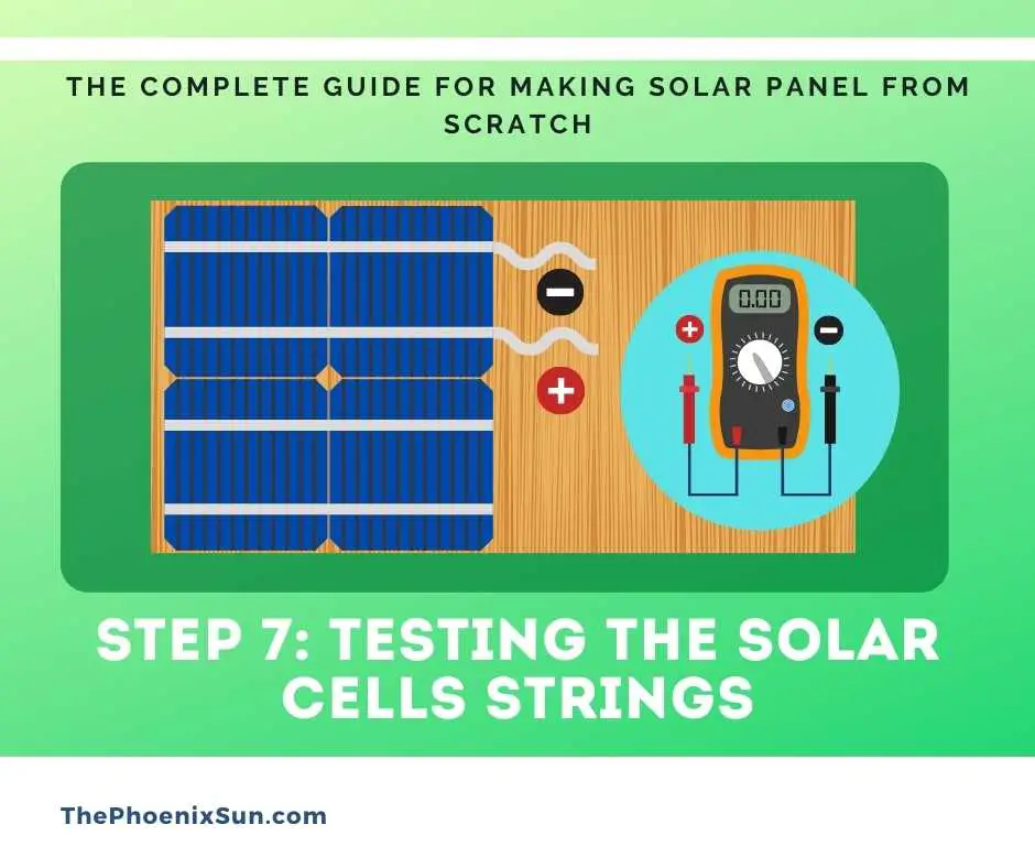 Step 7: Testing the solar cells strings