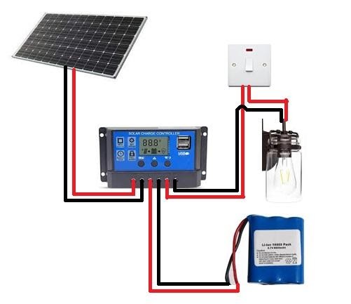 Complete Solar Light Connection Diagram